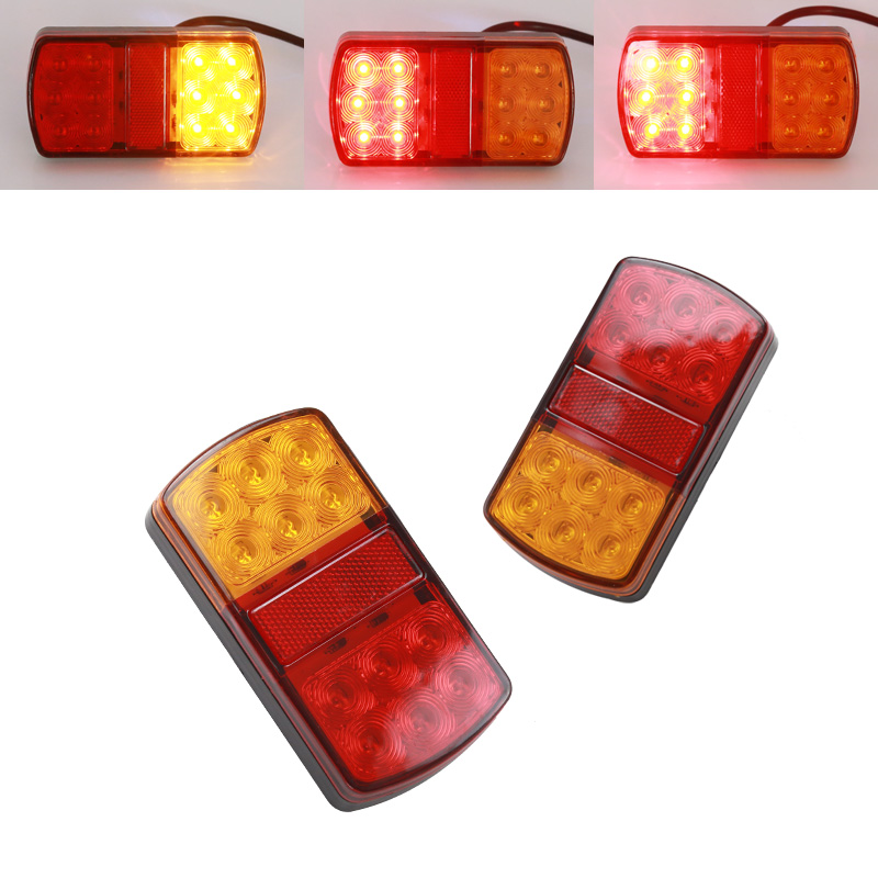 12LED Car Trailer Trailer Trailer Rear Taillight Brake Steering Assembly General Modified 12V Foreign Trade Model