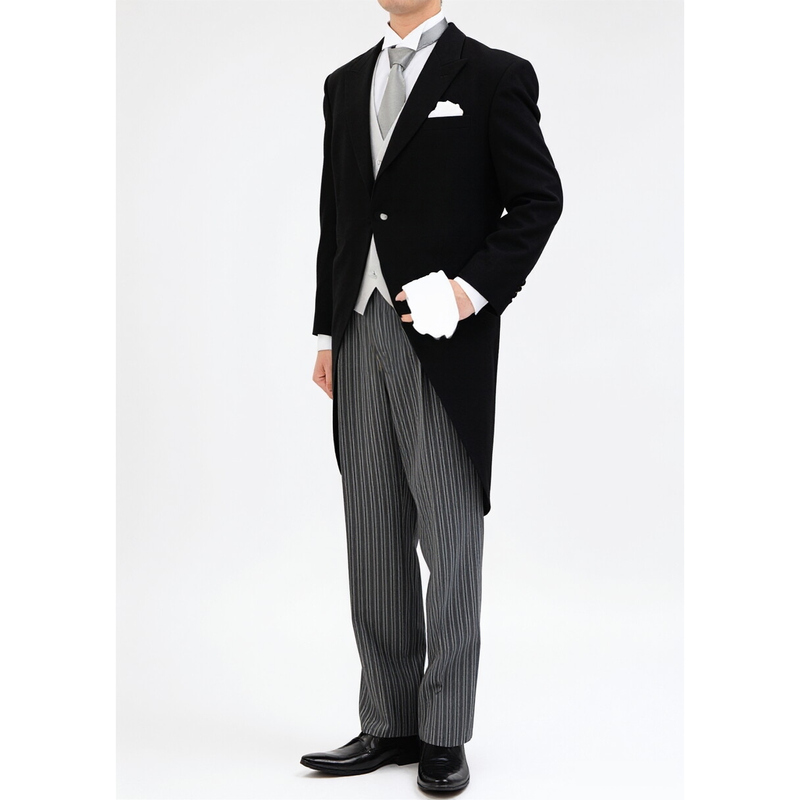 European and American Gentleman Style Morning Dress, Tailcoat, Men's Groom Wedding Dress, Performance Banquet Suit, Black Suit European and American Gentleman Style Morning Dress, Tailcoat, Men's Groom Wedding Dress, Performance Banquet Suit, Black Suit