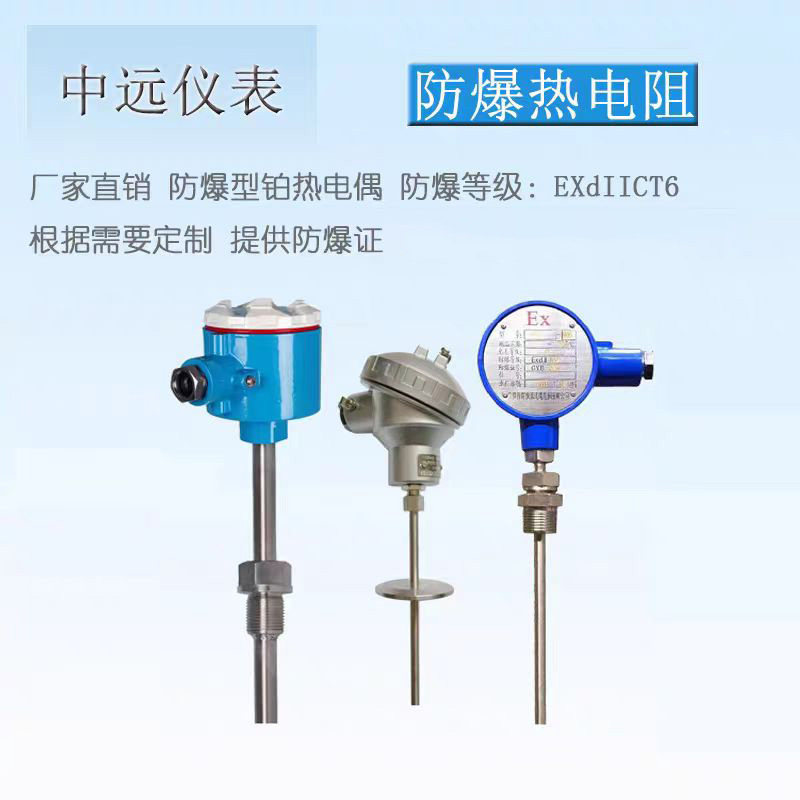 PT100型防爆型热电阻热电偶温度变送器传感器WZP-240固定螺纹探头