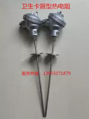 Sanitary temperature sensor thermal resistance thermocouple diameter 50 5 Chuck connection pt100 quick-mount monitor