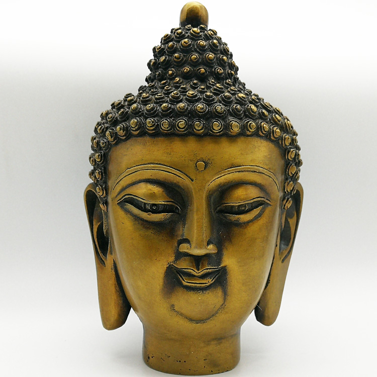 Living room creative resin ornaments retro crafts decorative ornaments Sakyamuni Buddha head portrait