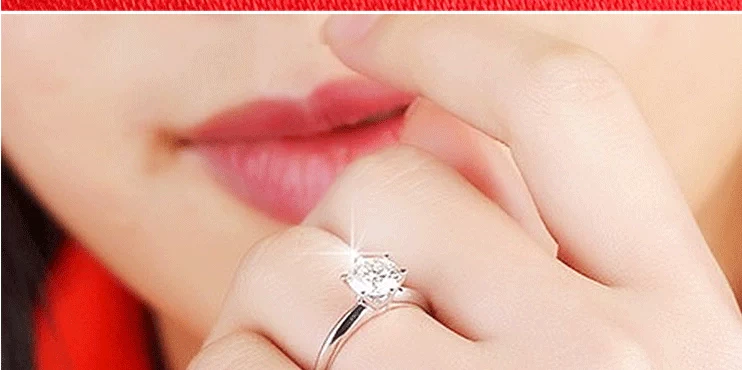 Mô phỏng nhẫn cưới Một cặp cảnh cưới với một cặp nhẫn nam nữ mở nhẫn cưới có thể điều chỉnh - Nhẫn