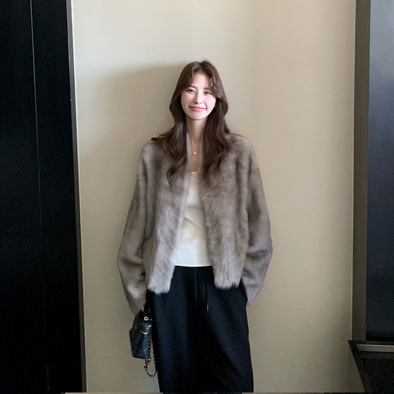 Tom Wini Spanish Imported Tuscany "Mink Color Dyed" Lamb Fur Integrated Coat for Women