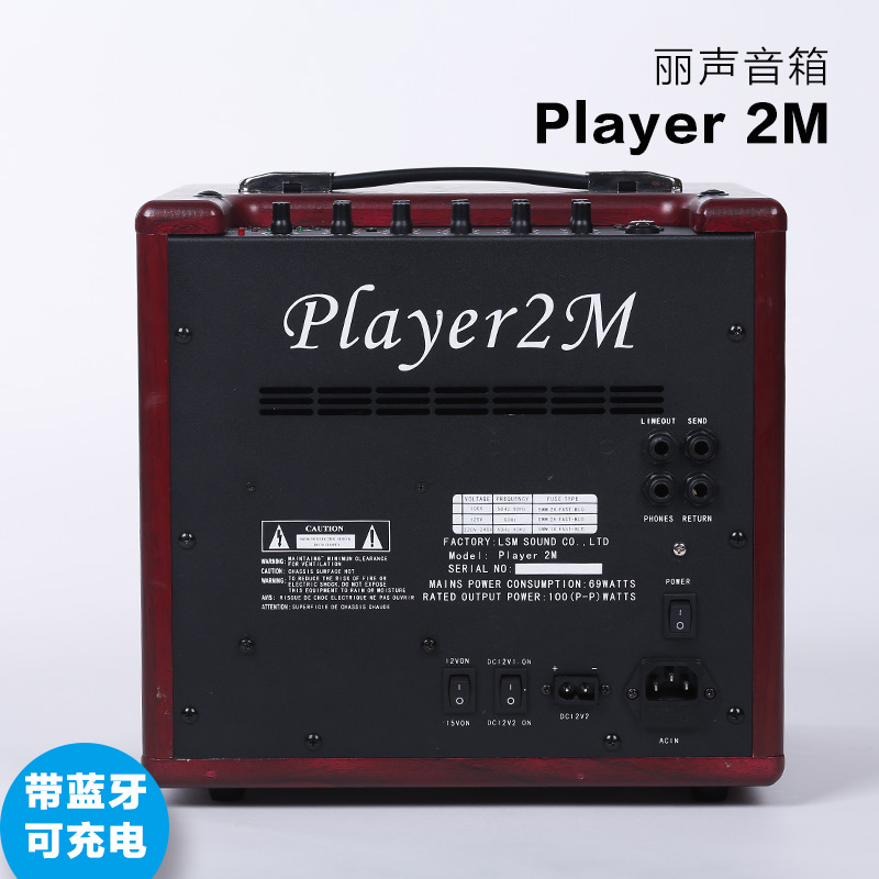 Lisheng LSMplayer2m Bluetooth Có thể sạc lại pin ngoài trời Âm thanh Âm thanh gốc Loa điện Guitar 69W - Loa loa loa karaoke bose