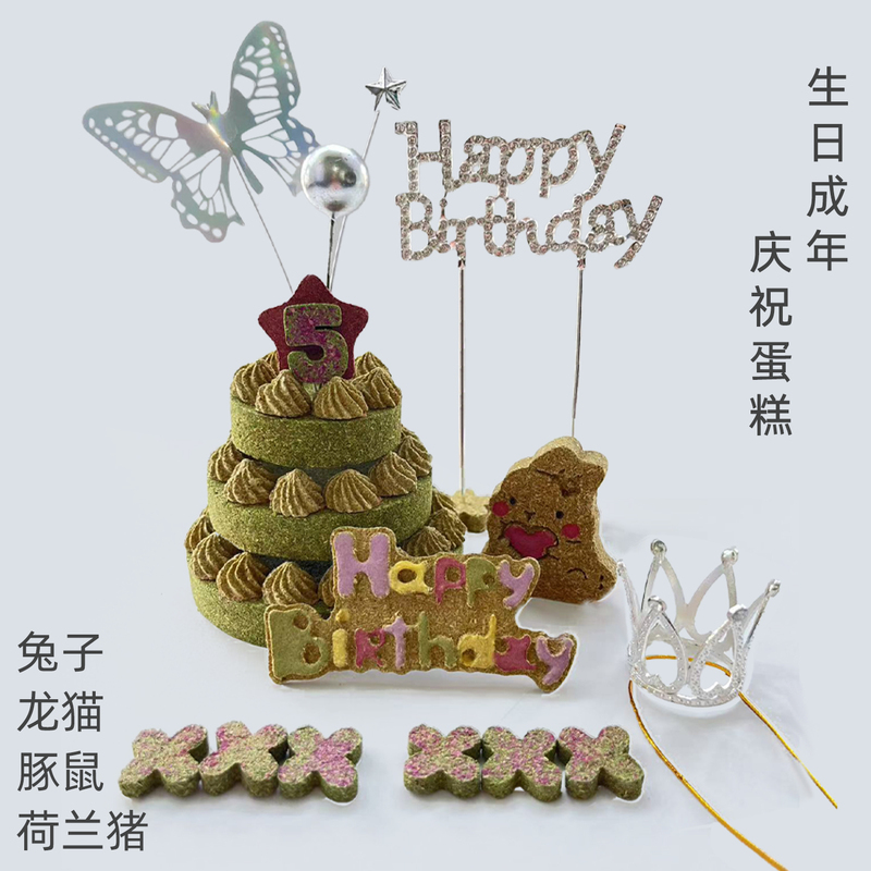 Birthday Grass Cake Rabbit Chinchilla Guinea Pig Adult Gift Box Handmade Birthday Grass Cake Rabbit Chinchilla Guinea Pig Adult Gift Box Handmade