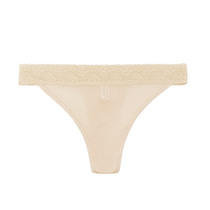 SUD Wei Light Shsets T-Back Zero Acumen Naked Sensation Full Mulberry Silk _ No Trace Back Lace Real Silk Small Tints