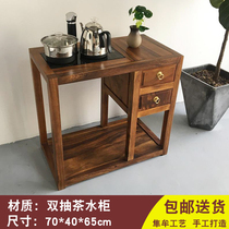 New Chinese style tea cabinet tea cabinet solid wood walnut tea table simple living room home office mahogany sideboard