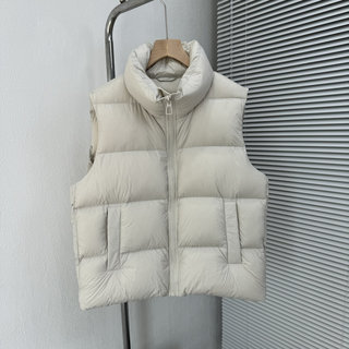 European High-End Puffer down Vest for Women, 2025 Winter New Style, Thickened 95% Down, Zero-Pressure Sleeveless Vest