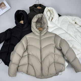 Mall Same Style Puff down Jacket for Women, Short Hooded Thickened Puffer Coat, 2025 Winter Cold-Proof Warm Outerwear, Trendy