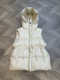 Winter New Fashion down Vest for Women, Waist-Cinching, Hooded, Warm, 90% White Duck Down, Thickened, Sleeveless Vest, Winter