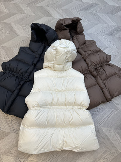 2025 New Style Puff down Vest for Women, Waist-Cinching Drawstring, Thickened and Warm, 90% down Jacket, Sleeveless Vest for Winter