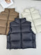 2025 New Style Stand Collar down Vest for Women, Short Thickened 95% White Duck down Puffy Jacket, Sleeveless Vest