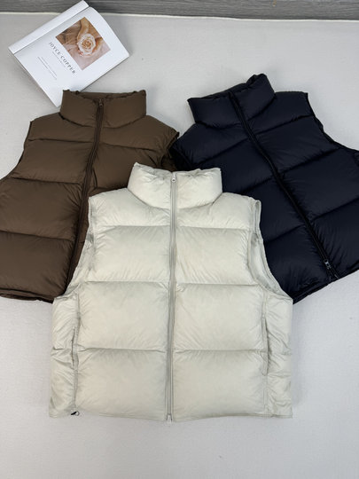 2025 New Style Stand Collar down Vest for Women, Short Thickened 95% White Duck down Puffy Jacket, Sleeveless Vest