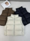 2025 New Style Stand Collar down Vest for Women, Short Thickened 95% White Duck down Puffy Jacket, Sleeveless Vest
