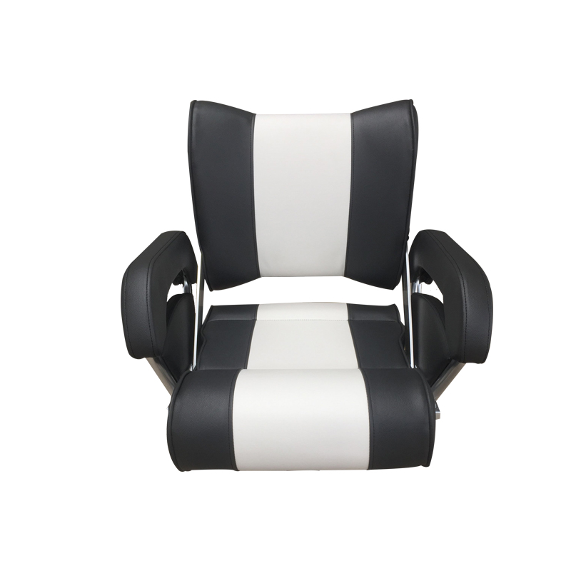 Rubber boat yacht aluminum alloy boat glass fiber Marine seat with armrest rotating mobile folding fishing seat