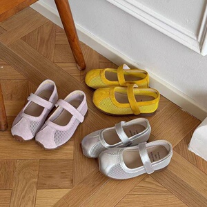 Children's Sandals 2026 Summer New Style Girls' Shoes Mary Jane Single Shoes Birkenstock Princess Single Mesh Shoes Thin