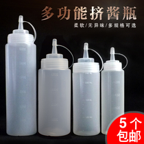 White large medium small soy sauce jug Juice squeeze bottle Cylindrical salad bottle 8 oz 12 oz 16 oz 24