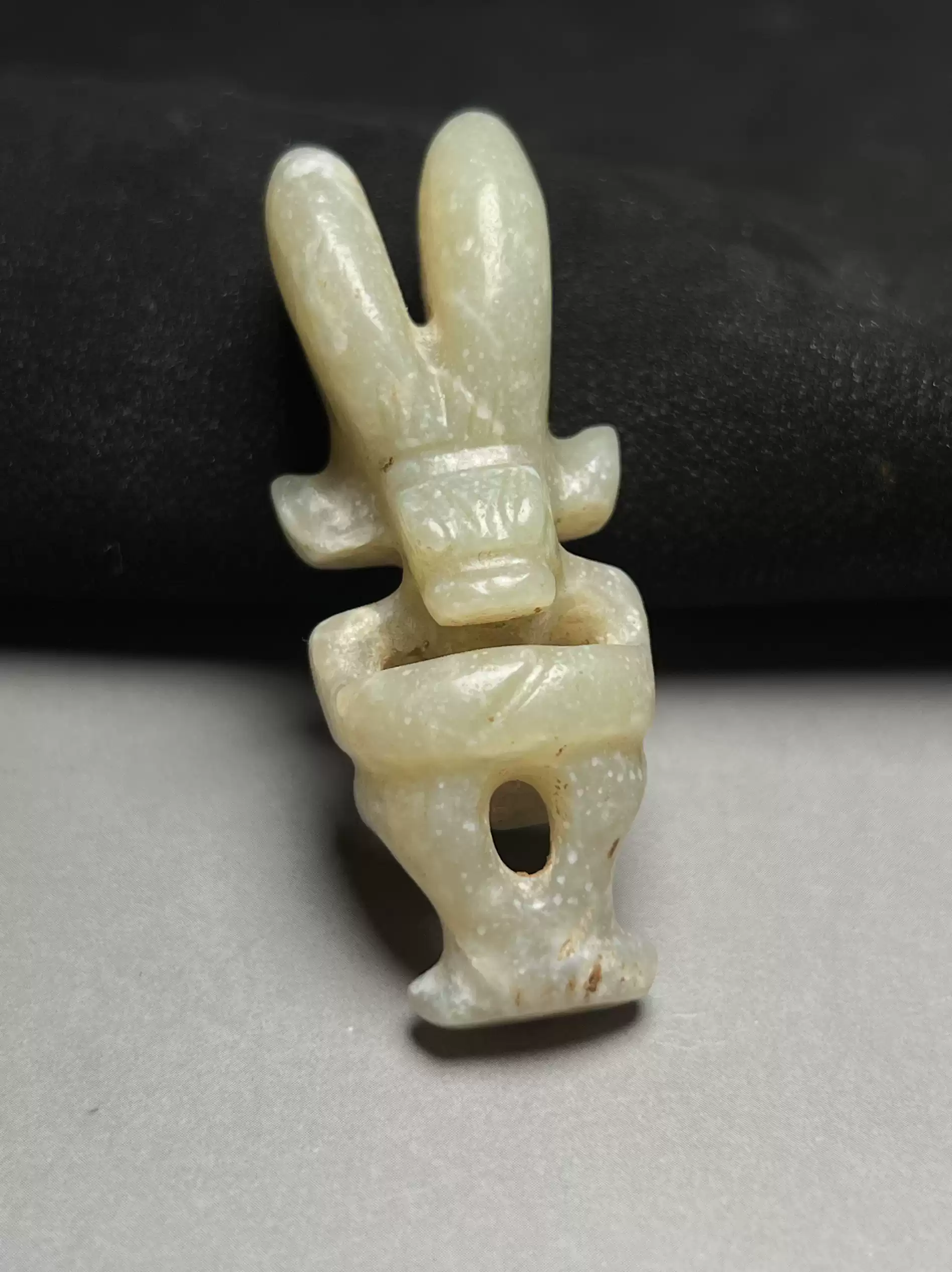 高古玉老玉和田玉精品春秋戰國蟠螭紋玉勒子古董藝術品玉器收藏