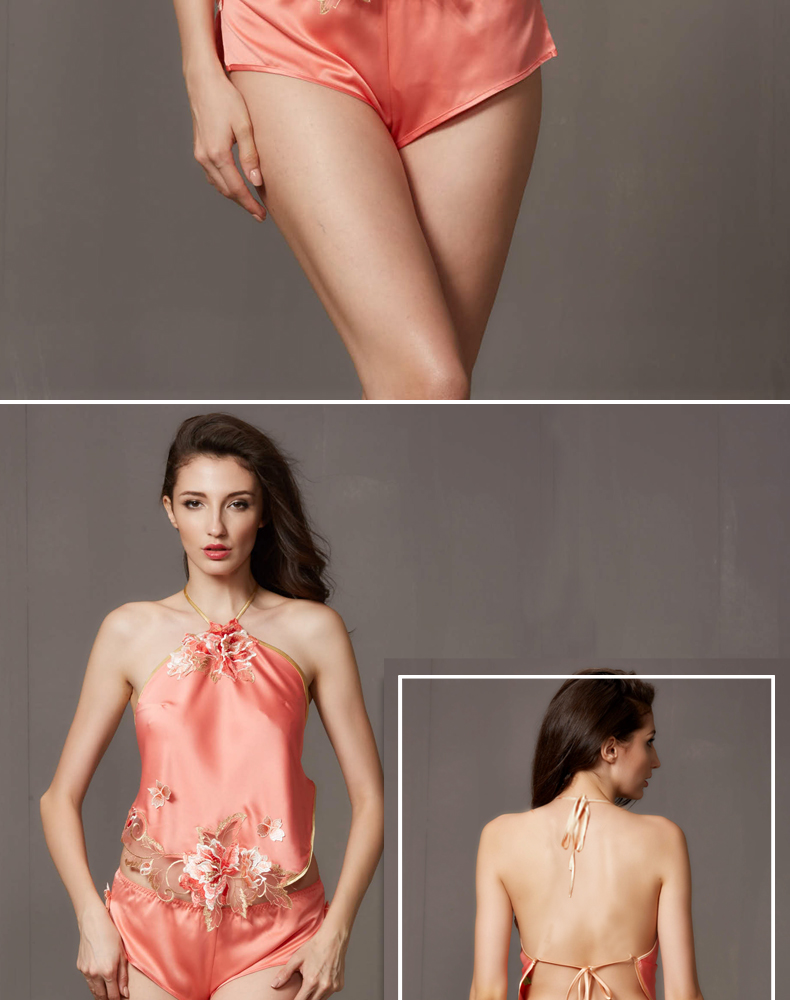 Bimei Ni tạp dề màu đỏ ladies sexy dành cho người lớn đặt tòa sling dây đeo đồ lót cổ sexy đồ ngủ phong cách dân tộc đồ ngủ phi bóng