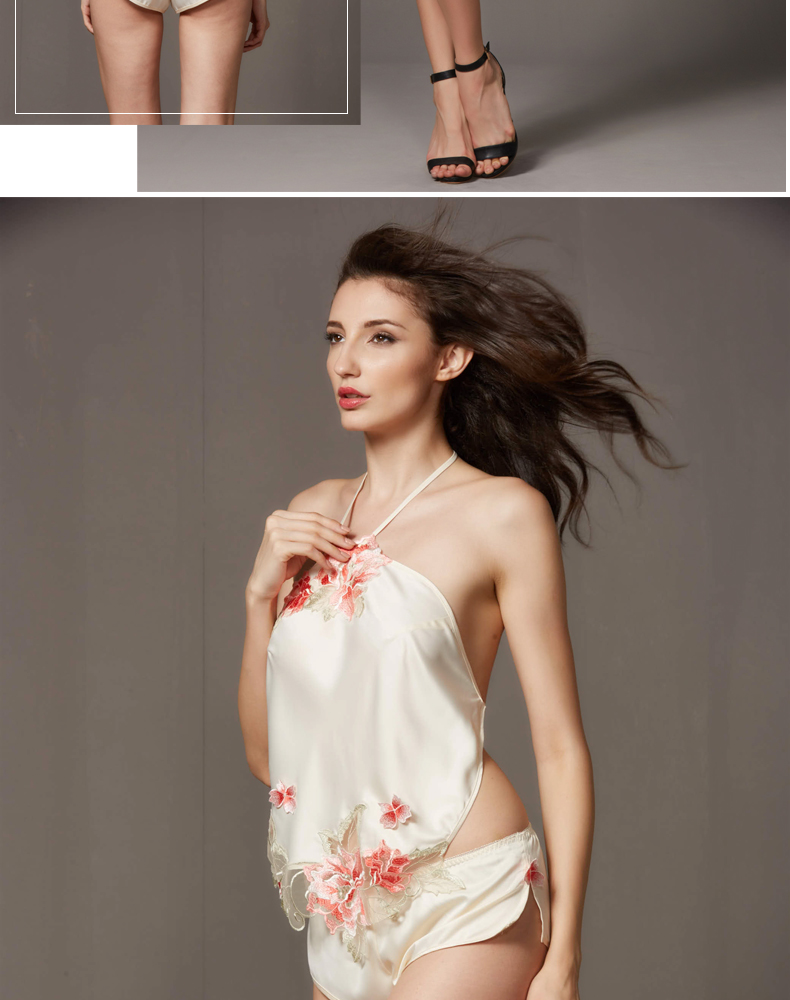 Bimei Ni tạp dề màu đỏ ladies sexy dành cho người lớn đặt tòa sling dây đeo đồ lót cổ sexy đồ ngủ phong cách dân tộc đồ ngủ phi bóng