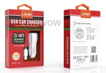 LDNIO 5V3 4A car charger one drag two dual mobile phone tablet computer smart cigarette lighter charging head