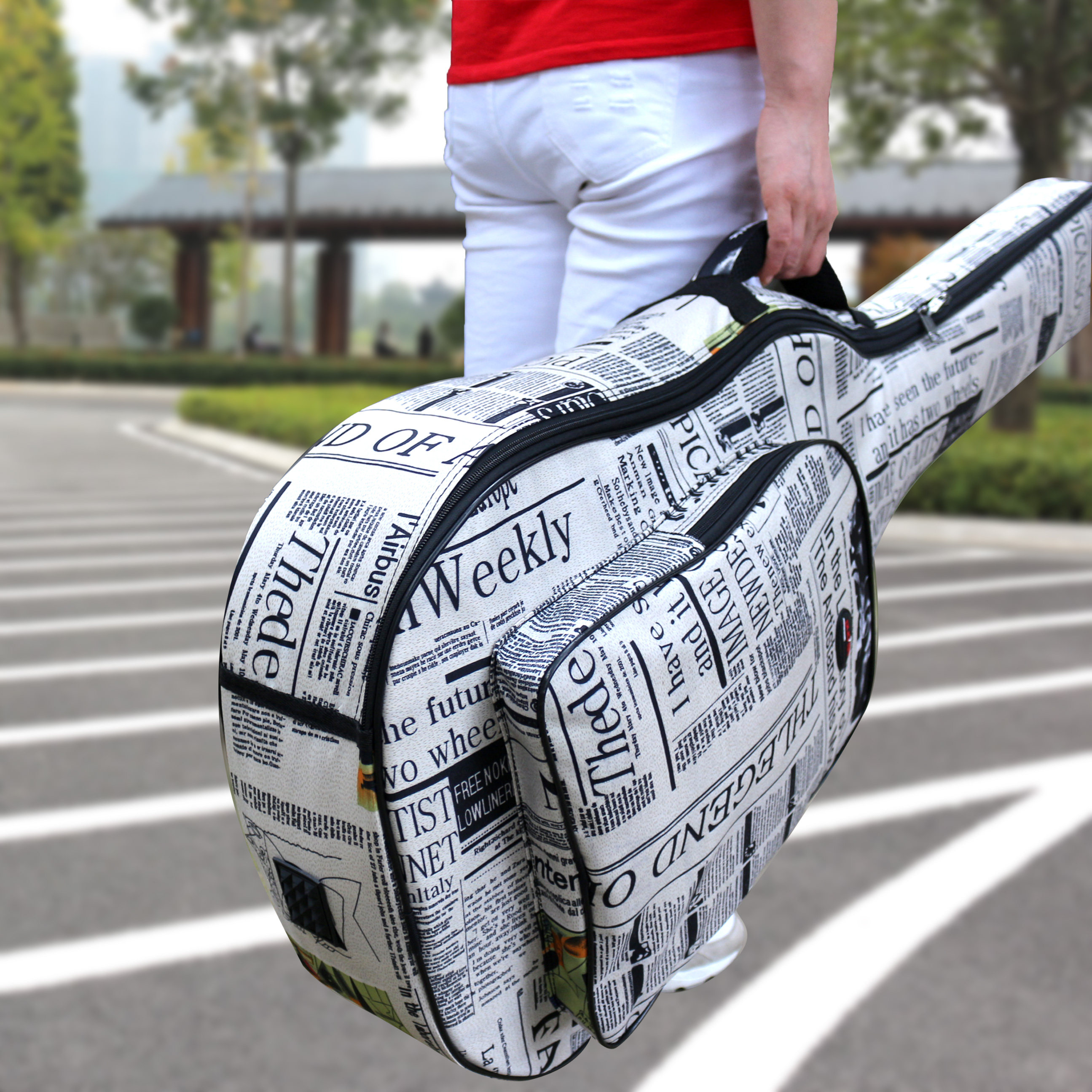 Guitar bag 41 inch thick waterproof shockproof personality 40 inch acoustic guitar backpack universal piano bag folk guitar bag