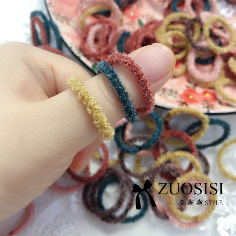 Small Number Baby Zalp Pans Leather Fascia Children Mini Hair Ring Girl Not Ripped Hair Cord South Korea Toddler Hair Accessories