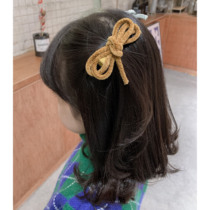 Korean childrens fashion hair accessories girl handmade hairpin hand-made bow big edge clip simple temperament hairclip