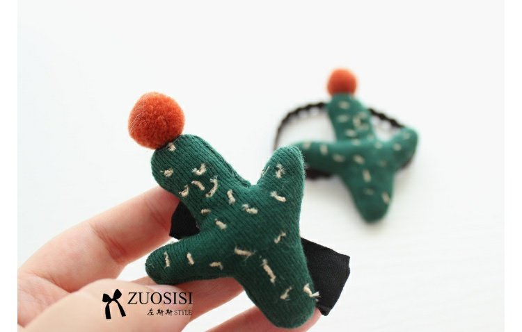 Cô gái khí chất hàn quốc phụ kiện tóc handmade nữ bé kẹp tóc trẻ em xương rồng dễ thương kẹp tóc vòng tóc kết hợp đầu dây kẹp tóc hàn quốc