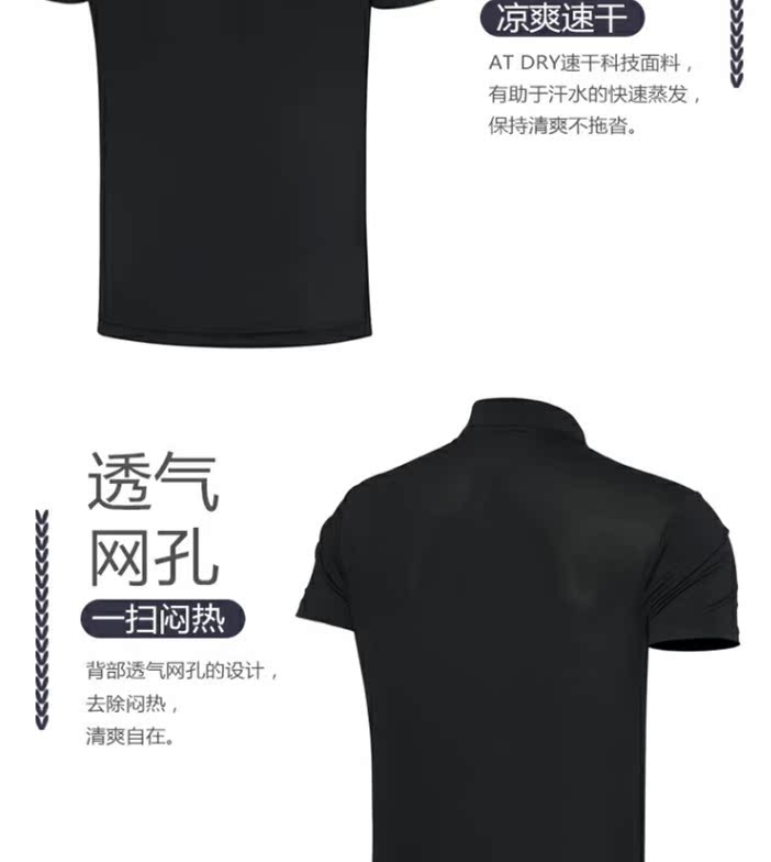 Áo thun ngắn tay Li Ning nam 2019 mùa hè lỏng lẻo thoáng khí áo thun thể thao nam APLP169 - Áo polo thể thao áo polo trẻ em