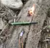 Waterproof outdoor EDC flintstone tinder rod Super hard alloy tungsten steel scraper Magnesium strip Flintstone ignition life-saving
