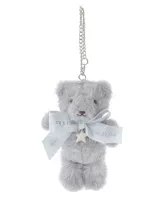 Светло-серый кулон в виде медведя