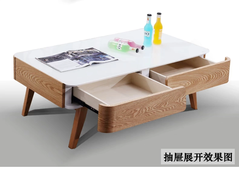 Ah, cuộc sống đơn giản, nội thất phòng khách hiện đại, mủ cao su, vải, sofa vải + bộ bàn cà phê ad051 giường gấp