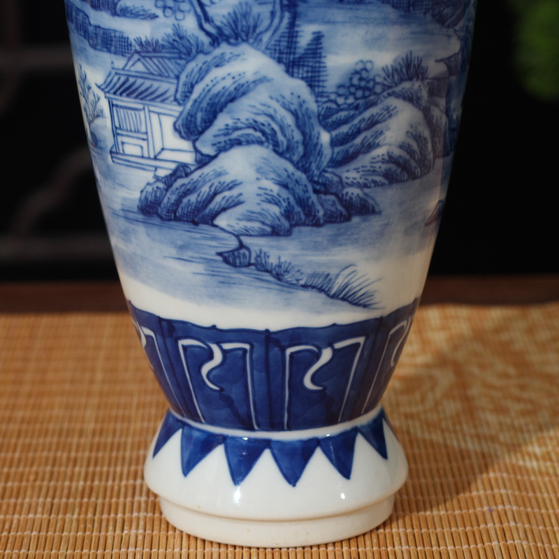 Jingdezhen hand - made scenery ears gift porcelain statute of high culture rich ancient frame boutique floret bottle furnishing articles