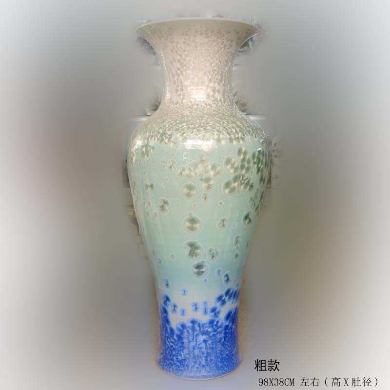 Jingdezhen 1 m crystalline glaze color display vase elegant living room furnishings ice glaze of large vase