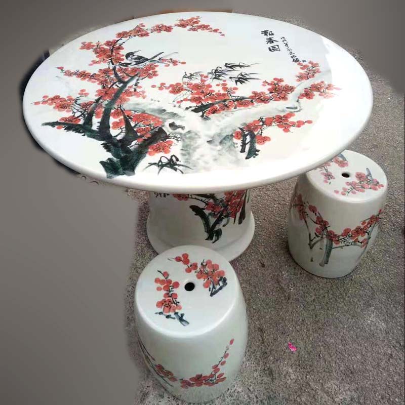 Jingdezhen ceramic hand - made lotus table porcelain table high - grade balcony garden anticorrosive prevent bask in frost to suit