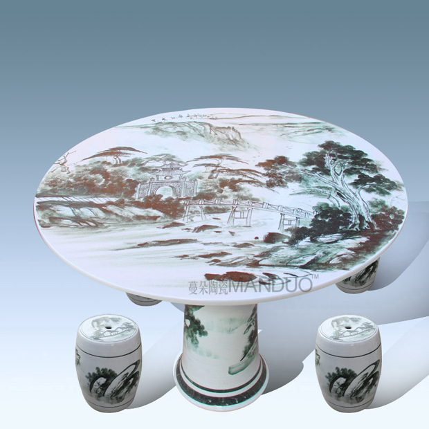 Jingdezhen porcelain ceramic table table decoration supplies ceramic who balcony ceramic villa garden