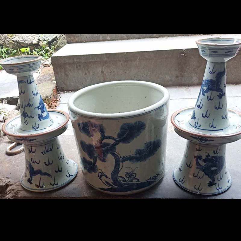 Archaize of jingdezhen blue and white landscape with porcelain based 30 cm high blue and white porcelain grain porcelain based holder