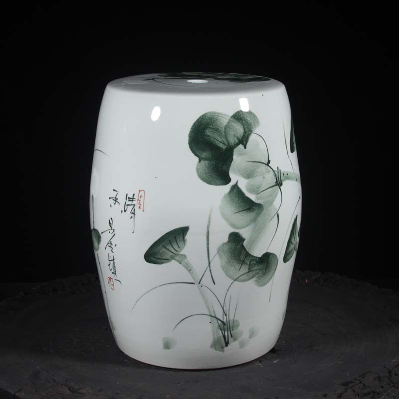 Jingdezhen porcelain ceramic who table lotus villa garden bench is suing garden products