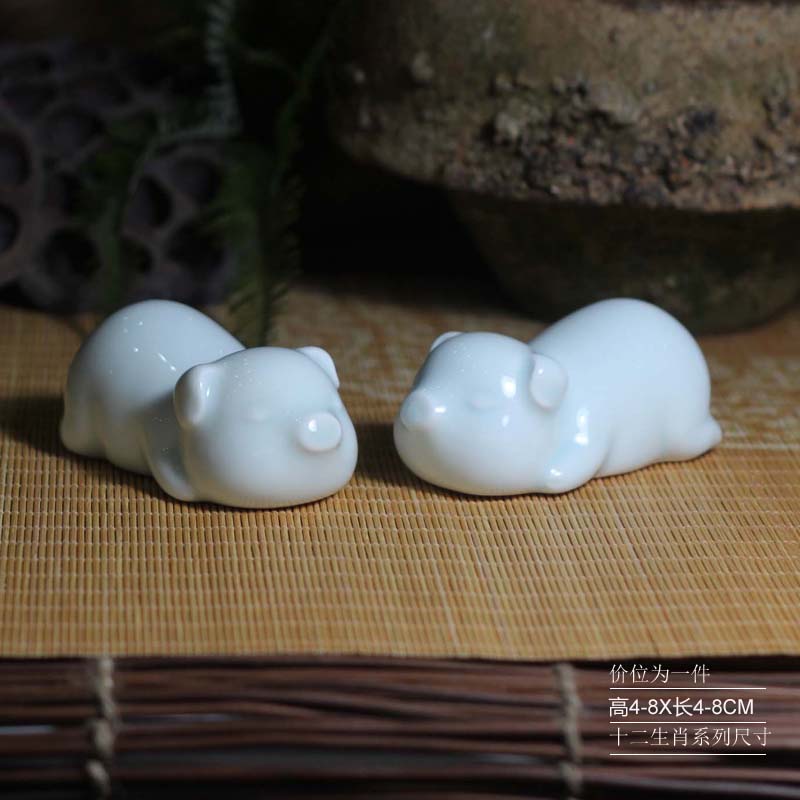 Panda rabbit elephant cow tiger snake horses sheep rabbit chicken dog pig cat zodiac monkey porcelain porcelain furnishing articles