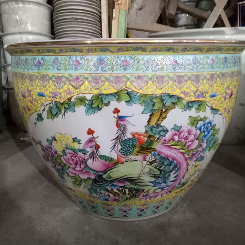 Jingdezhen hand - made figure baby play China VAT hand - made tong qu characters China VAT calligraphy and painting cylinder