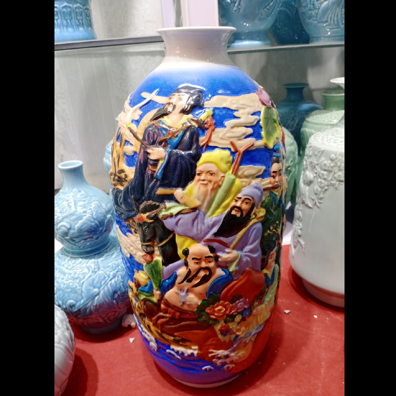 Celebrates the life of the eight immortals jingdezhen porcelain its porcelain vase display appreciate porcelain bottle archaize porcelain vase