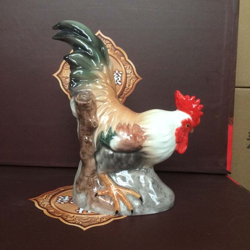 Jingdezhen ceramic rooster color porcelain rooster hen rooster furnishing articles auspicious rooster ceramic porcelain