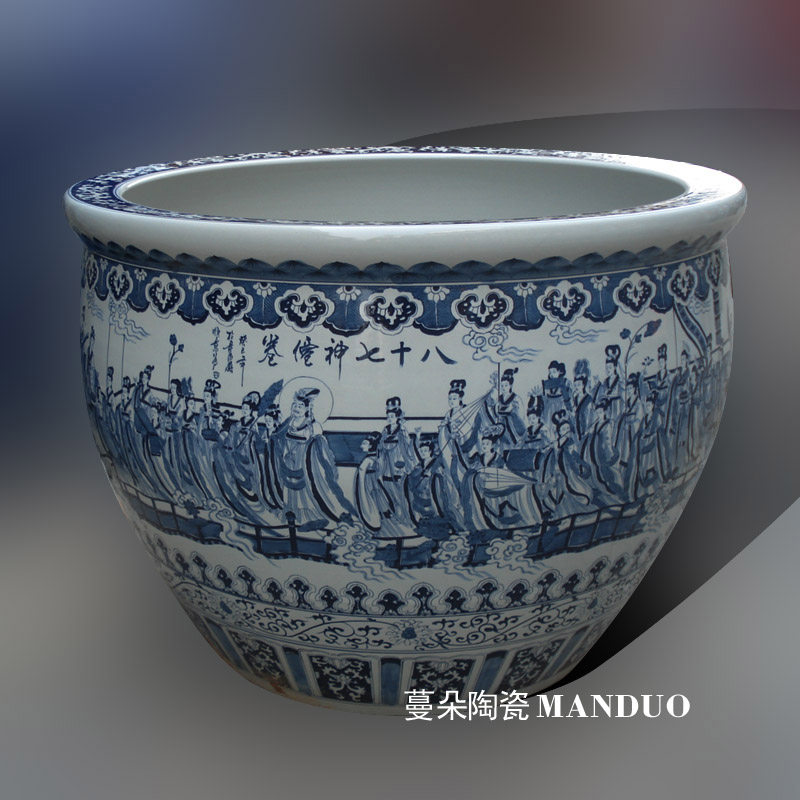 Jingdezhen hand - made eighty - seven celestial VAT full volume porcelain dragon lavishness VAT 1.2 m diameter