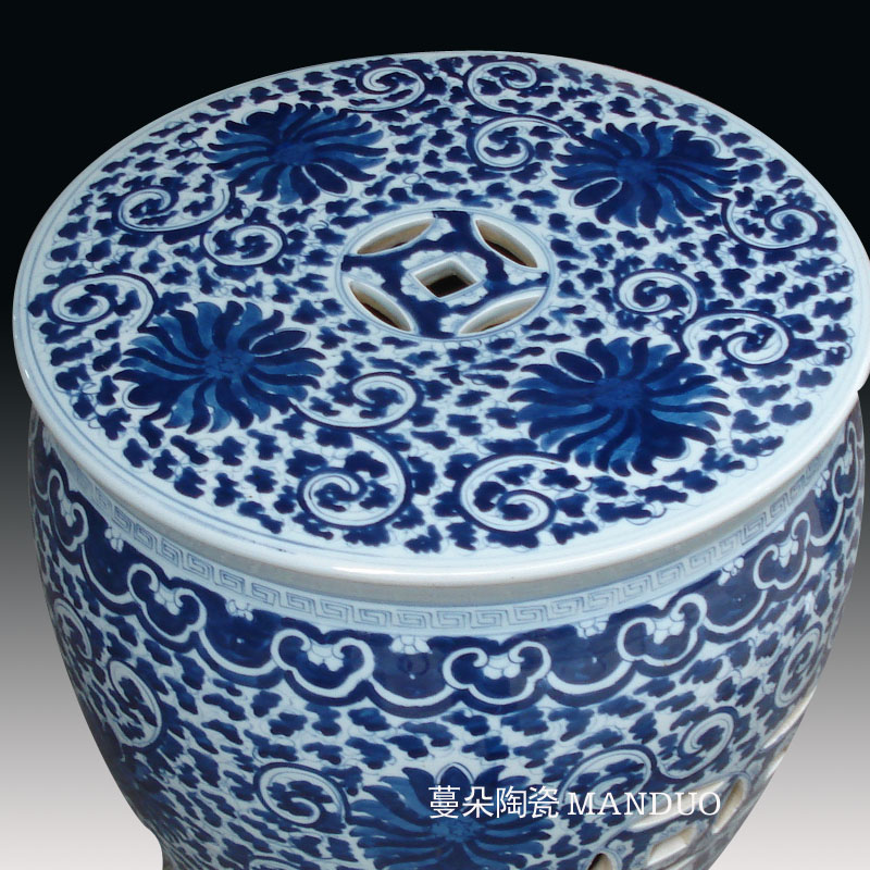 Jingdezhen porcelain who hand - made of hand - made porcelain garden porcelain who classical culture blue who