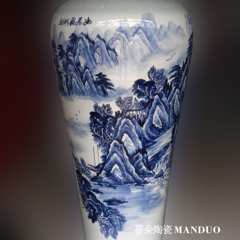 Jingdezhen hand - made of 16 meters big gains underpins activity porcelain vase sitting room furnishings gifts big vase landed high - grade bottle