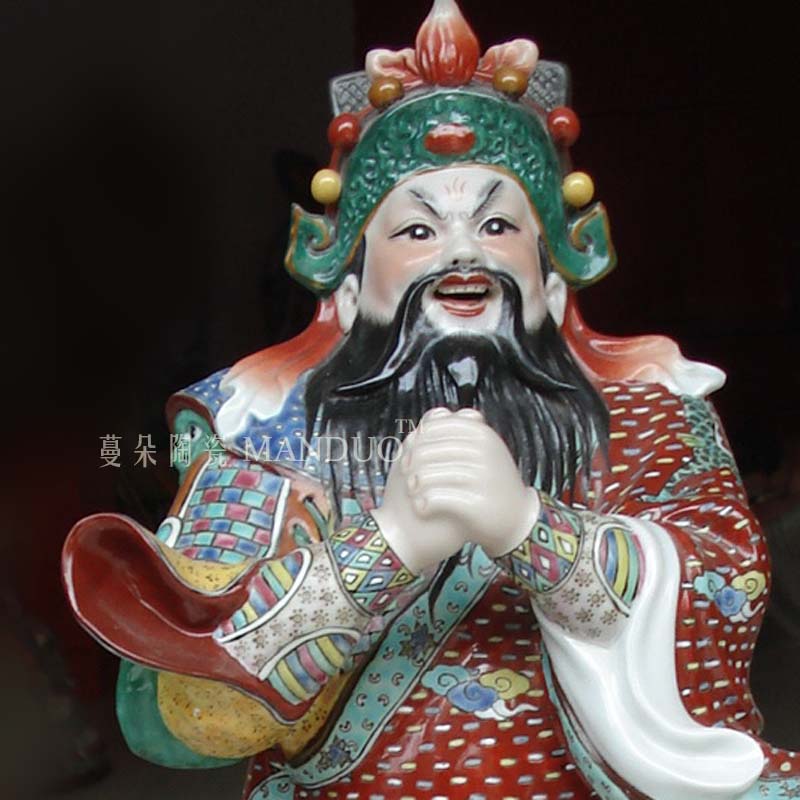 Jingdezhen 50 cm high Zhao Gongming mammon furnishing articles mighty god of fortune wu mammon characters, like three - dimensional porcelain
