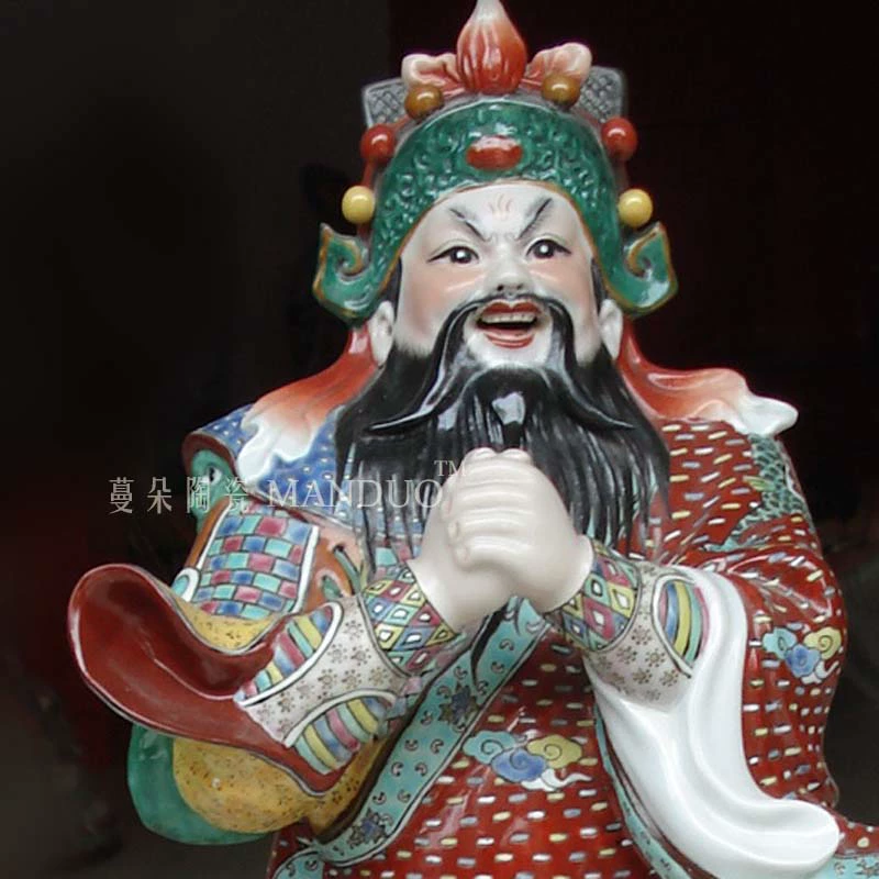 Jingdezhen 50 cm high Zhao Gongming mammon furnishing articles mighty god of fortune wu mammon characters, like three - dimensional porcelain