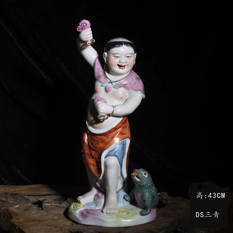 Jingdezhen ceramic bang play golden cicada fun vivid ceramic art furnishing articles furnishing articles dynamic decoration art