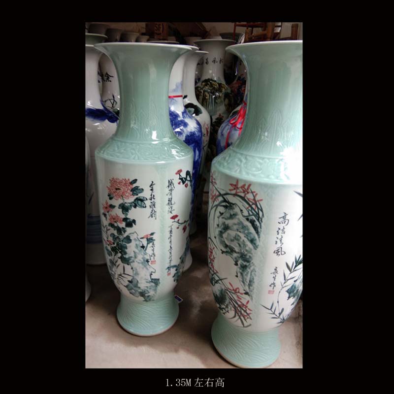 Sabingga sukdun dergici jimbi jingdezhen blue and white landscape ink lotus by patterns of new home sitting room furnishings vase